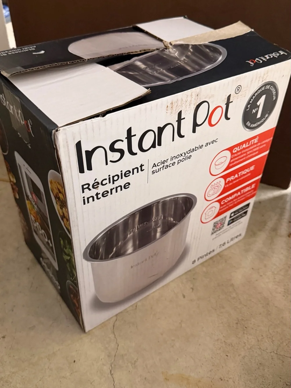 Stainless Steel Inner Instant Pot - Silver New in packaging 8qt